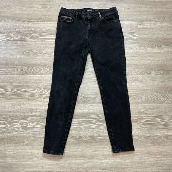 LCW Jeans CLASSIC Skinny Fit Straight Black Jeans with Rhinestone details - Picture 1 of 6